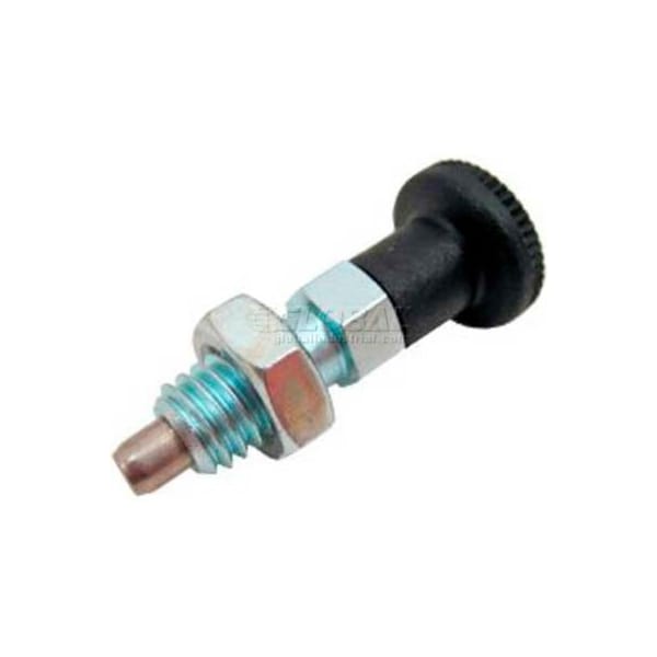 J.W. Winco GN717 Indexing Plunger w/ Knob Zinc 5.0x24.0N Pressure M8x1.25 Thread 5x5mm Pin 717-5-M8-B-ST - main